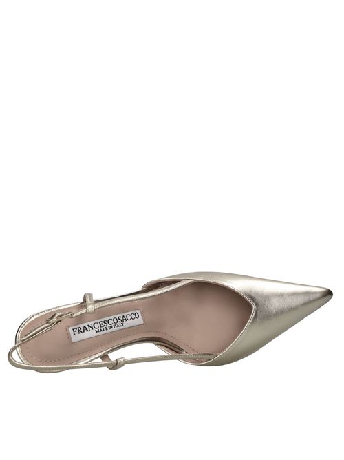 Décolléte slingback in pelle FRANCESCO SACCO | 7311 NAPPA LAM.PLATINO